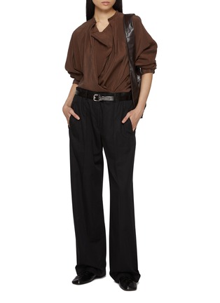 Figure View - Click To Enlarge - LEMAIRE - Twisted Asymmetrical Silk Blend Top