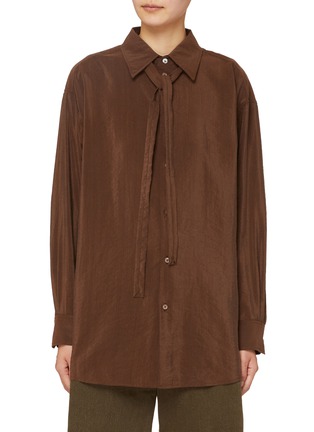 Main View - Click To Enlarge - LEMAIRE - Tie Neck Long Shirt