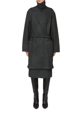 Main View - Click To Enlarge - LEMAIRE - Convertible Collar Belted Coat