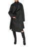 Figure View - Click To Enlarge - LEMAIRE - Convertible Collar Belted Coat