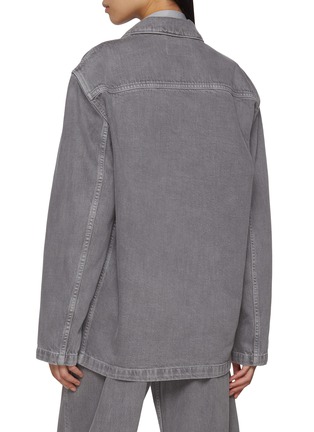 Back View - Click To Enlarge - LEMAIRE - Workwear Garment Dyed Denim Blazer