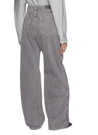 Back View - Click To Enlarge - LEMAIRE - High Rise Curved Medium Wash Jeans