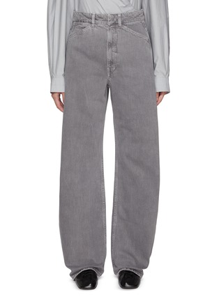 Main View - Click To Enlarge - LEMAIRE - High Rise Curved Medium Wash Jeans