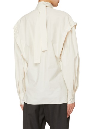 Back View - Click To Enlarge - LEMAIRE - Ascot Drop Shoulder Blouse