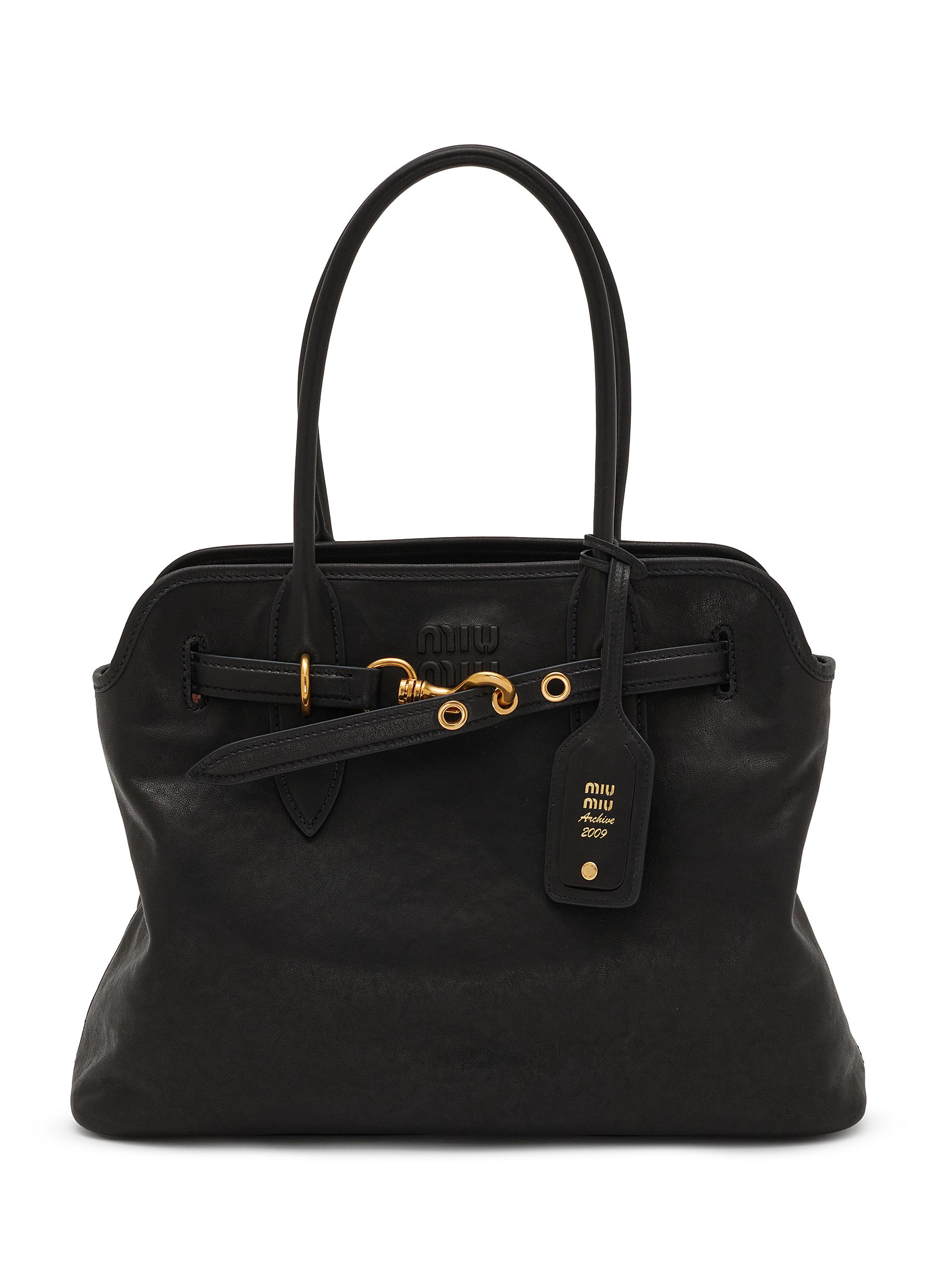 MIU MIU★Aventure leathr crossbdyバッグ Miu Miu Aventure ハンドバッグ | ブラック | FARFETCH JP