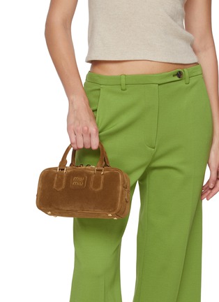 Front View - Click To Enlarge - MIU MIU - Medium Arcadie Suede Bag
