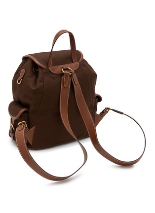 Detail View - Click To Enlarge - MIU MIU - Cocoa Canvas Leather Backpack