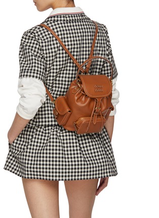 Front View - Click To Enlarge - MIU MIU - Small Leather Backpack