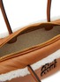 Detail View - Click To Enlarge - MIU MIU - Large Arcadie Leather Shearling Top Handle Bag