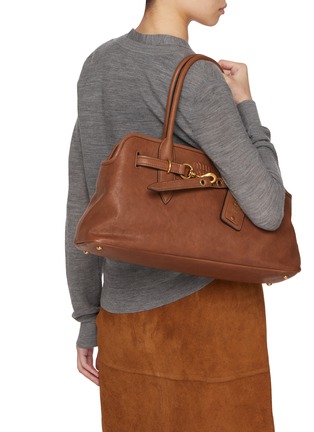 Figure View - Click To Enlarge - MIU MIU - Aventure Leather Handbag