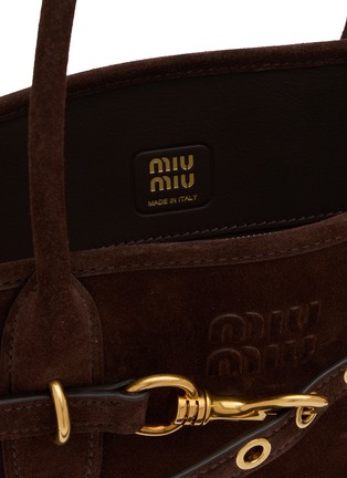 Detail View - Click To Enlarge - MIU MIU - Aventure Suede Top Handle Bag