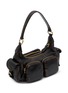 Detail View - Click To Enlarge - MIU MIU - Small Pocket Leather Hobo Bag