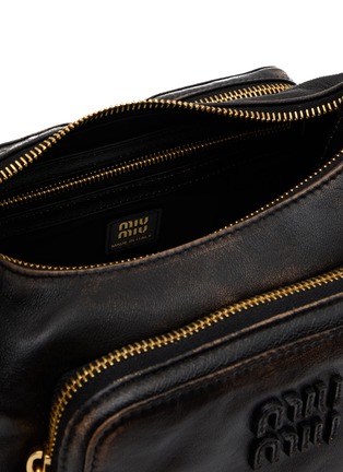 Detail View - Click To Enlarge - MIU MIU - Small Pocket Leather Hobo Bag