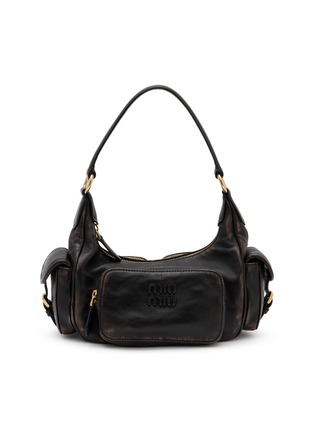 Main View - Click To Enlarge - MIU MIU - Small Pocket Leather Hobo Bag