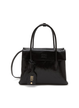 Main View - Click To Enlarge - MIU MIU - Solitaire Shiny Leather Shoulder Bag