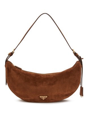 Main View - Click To Enlarge - PRADA - Small Swing Suede Shoulder Bag