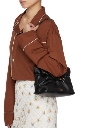 Figure View - Click To Enlarge - PRADA - Small Curley Leather Shoulder Bag
