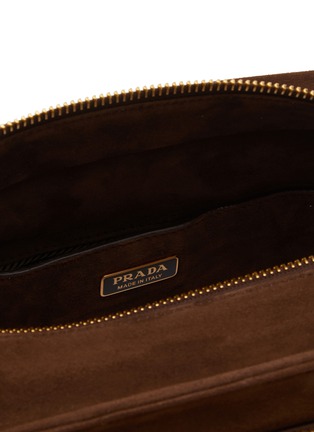 Detail View - Click To Enlarge - PRADA - Explore Medium Suede Shoulder Bag
