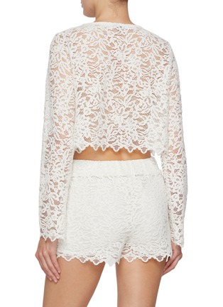 Back View - Click To Enlarge - EPINGLER - Jacquard Lace Crop Top