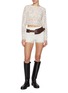 Figure View - Click To Enlarge - EPINGLER - Jacquard Lace Crop Top