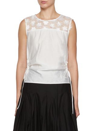 Main View - Click To Enlarge - EPINGLER - 3D Flower Vest Top
