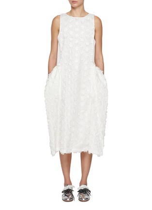 Main View - Click To Enlarge - EPINGLER - 3D Flower Midi Dress