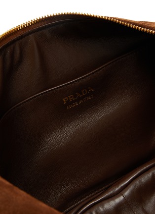 Detail View - Click To Enlarge - PRADA - Small Swing Suede Shoulder Bag