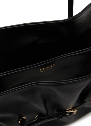 Detail View - Click To Enlarge - PRADA - Small Curley Leather Shoulder Bag