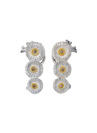 Main View - Click To Enlarge - BUCCELLATI - Blossoms Fancy Diamond Silver Vermeil Earrings