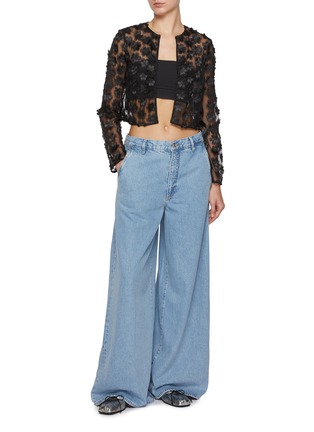 Figure View - Click To Enlarge - EPINGLER - 3D Flower Cardigan