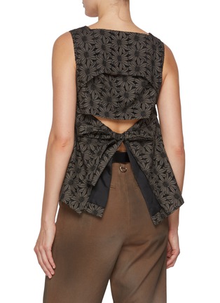 Back View - Click To Enlarge - EPINGLER - Tie Vest Cotton Blouse