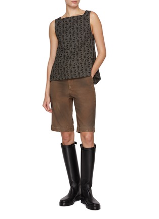 Figure View - Click To Enlarge - EPINGLER - Tie Vest Cotton Blouse