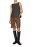 Figure View - Click To Enlarge - EPINGLER - Tie Vest Cotton Blouse