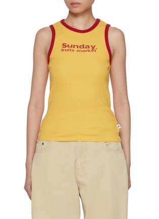 Main View - Click To Enlarge - SUNDAYFRUITMARKET - Contrast Trim Cotton Vest