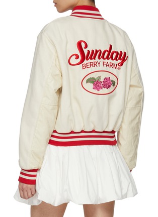 Back View - Click To Enlarge - SUNDAYFRUITMARKET - Berry Farm Varsity Jacket