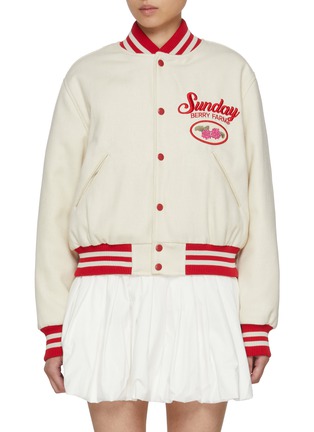 Main View - Click To Enlarge - SUNDAYFRUITMARKET - Berry Farm Varsity Jacket