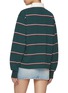 Back View - Click To Enlarge - SUNDAYFRUITMARKET - Stripe Embroidered Cotton Polo Shirt