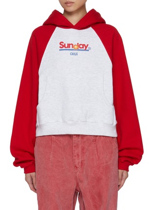 Main View - Click To Enlarge - SUNDAYFRUITMARKET - Raglan Sleeve Hoodie