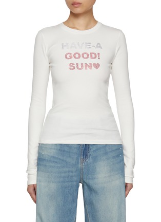 Main View - Click To Enlarge - SUNDAYFRUITMARKET - Hotfix Letter T-Shirt