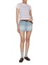 Figure View - Click To Enlarge - SUNDAYFRUITMARKET - Striped Cropped Cotton Vest