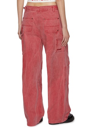 Back View - Click To Enlarge - SUNDAYFRUITMARKET - Washed Wide Leg Cotton Pants