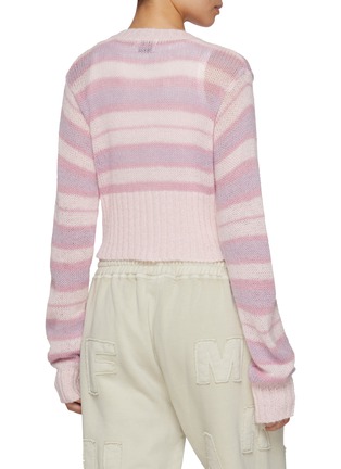 Back View - Click To Enlarge - SUNDAYFRUITMARKET - Stripe Cropped Cardigan