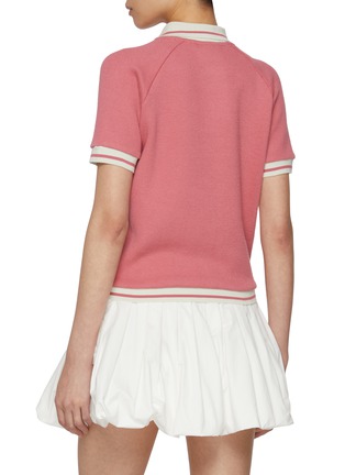 Back View - Click To Enlarge - SUNDAYFRUITMARKET - Cherry Waffle Polo Shirt