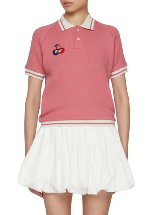 Main View - Click To Enlarge - SUNDAYFRUITMARKET - Cherry Waffle Polo Shirt