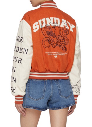 Back View - Click To Enlarge - SUNDAYFRUITMARKET - Golden Hour Varsity Jacket