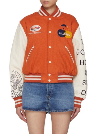 Main View - Click To Enlarge - SUNDAYFRUITMARKET - Golden Hour Varsity Jacket