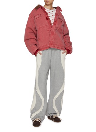 Figure View - Click To Enlarge - SUNDAYFRUITMARKET - Wave Cotton Sweatpants