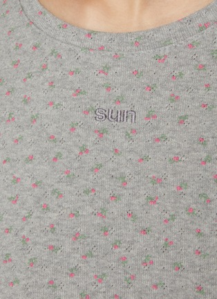  - SUNDAYFRUITMARKET - Flower Long Sleeve Cotton T-Shirt
