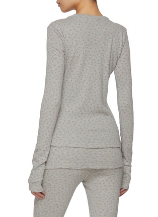 Back View - Click To Enlarge - SUNDAYFRUITMARKET - Flower Long Sleeve Cotton T-Shirt