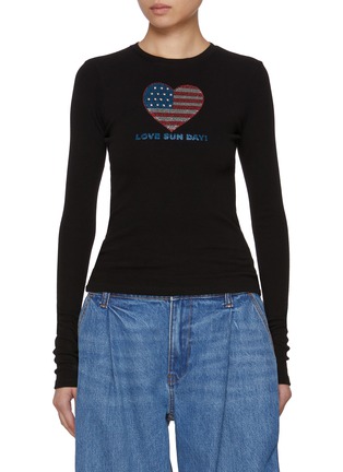 Main View - Click To Enlarge - SUNDAYFRUITMARKET - Heart Hotfix T-Shirt